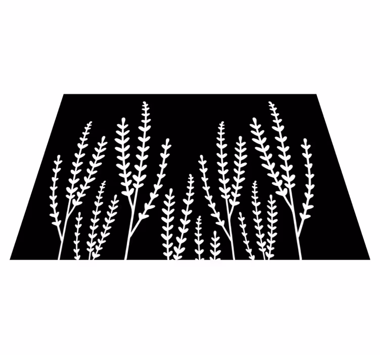 Alfombra vinílica baño picos blanco y negro - TenVinilo