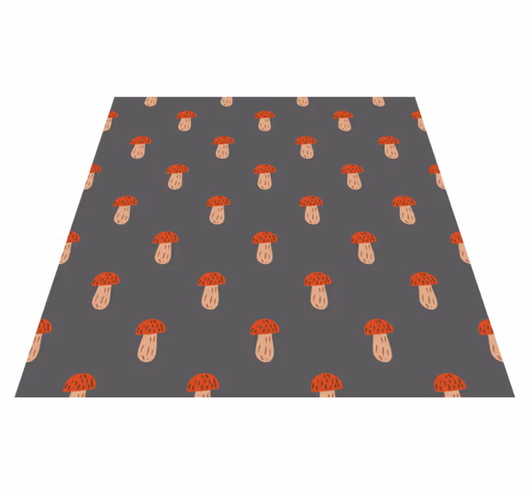 Alfombra vinílica flores setas clásicas fondo gris - TenVinilo