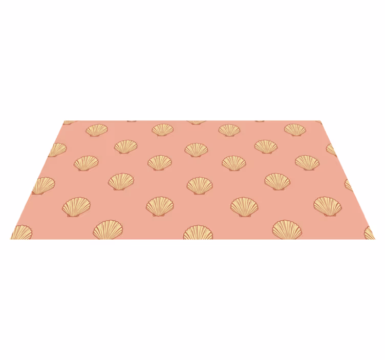 Alfombra vinílica flores diseño de conchas - TenVinilo