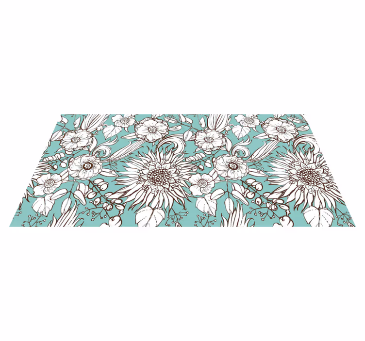 Alfombra vinílica flores colección de motivos florales - TenVinilo