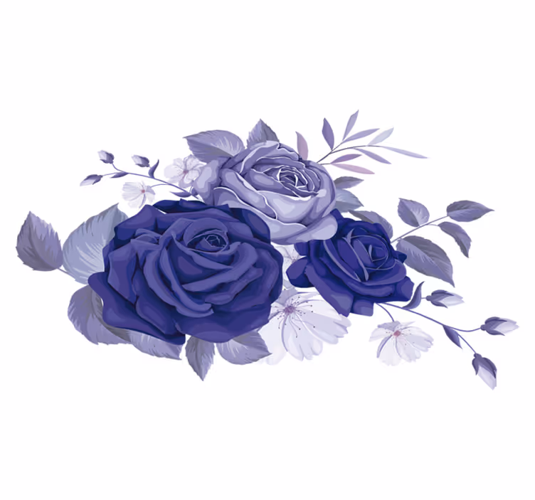 Alfombra vinílica flores rosas moradas elegantes - TenVinilo