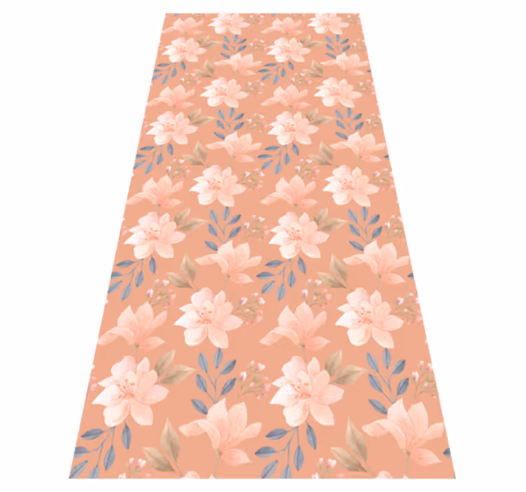 Alfombra vinílica dormitorio patrón floral blossom - TenVinilo