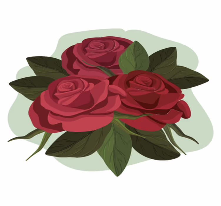 Alfombra vinílica dormitorio arreglo de rosas - TenVinilo