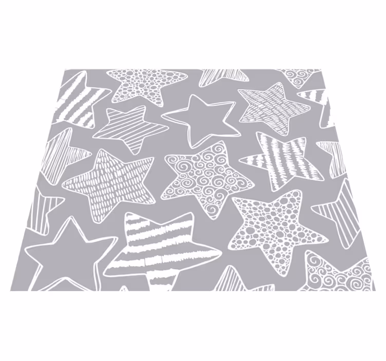 Alfombra vinílica de estrellas estrella blanca - TenVinilo
