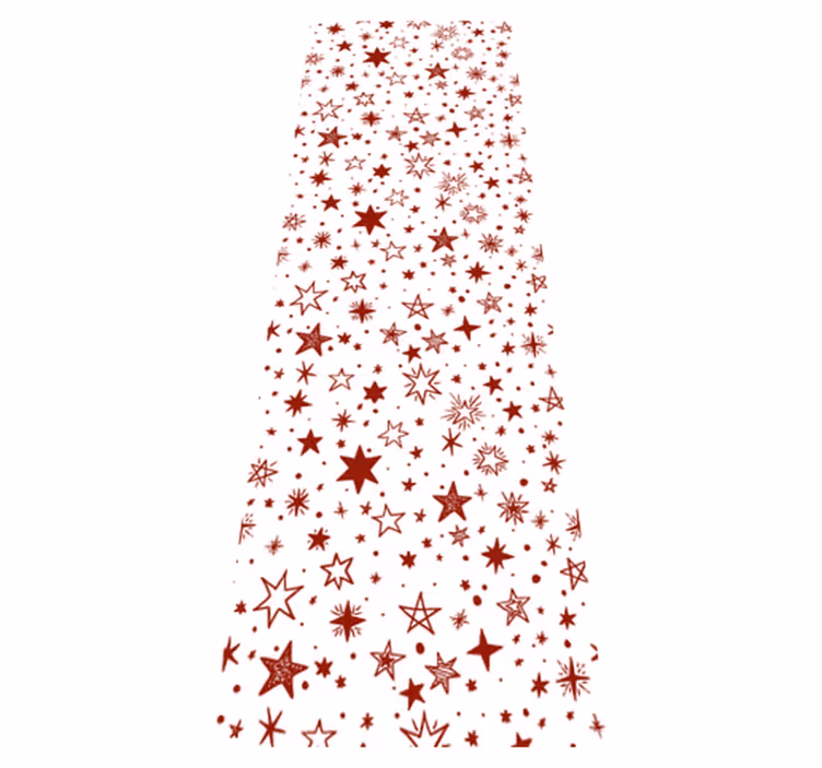 Alfombra vinílica de estrellas acuarela roja - TenVinilo