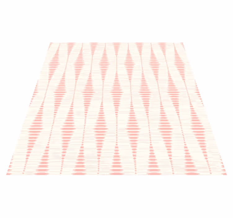 Alfombra vinílica geométrica rosa pastel ikat - TenVinilo