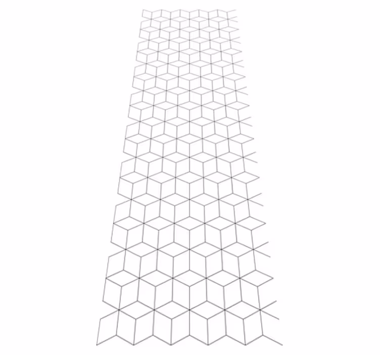 Alfombra vinílica geométrica patrón cubos geométricos - TenVinilo