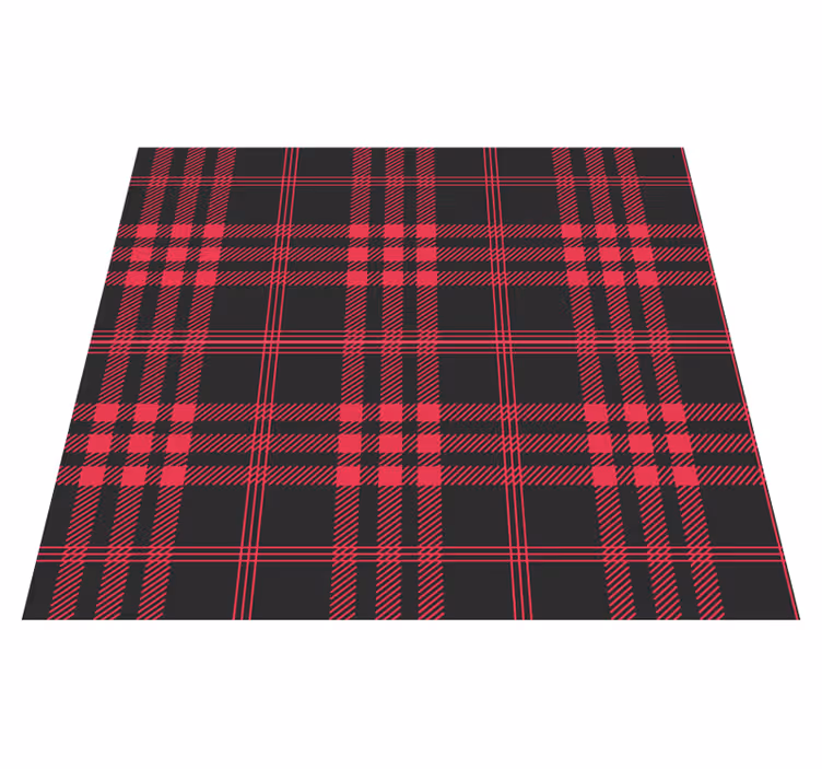 Alfombra vinílica navidad patrón tartan navideño - TenVinilo
