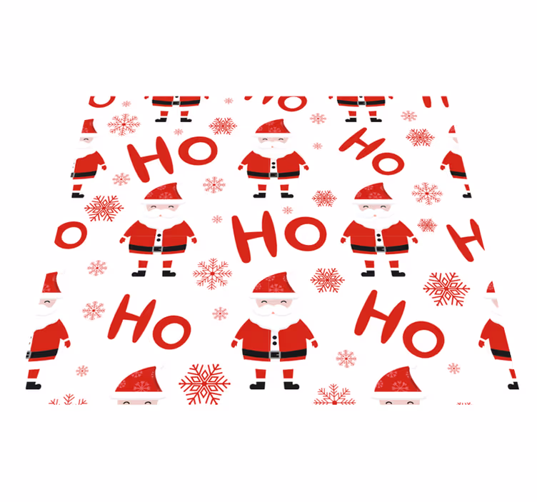 Alfombra vinílica navidad santa claus y hohoho - TenVinilo