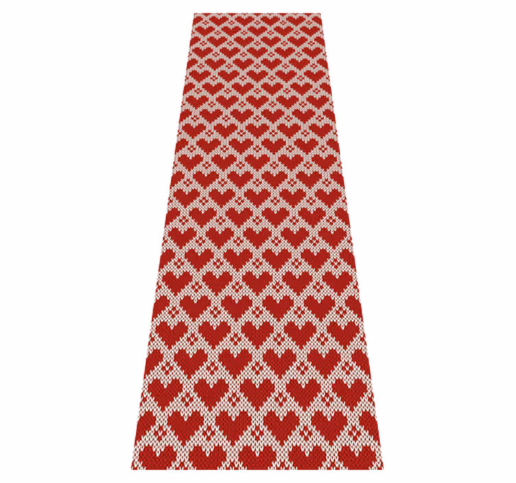 Alfombra vinílica navidad diseño de corazones - TenVinilo