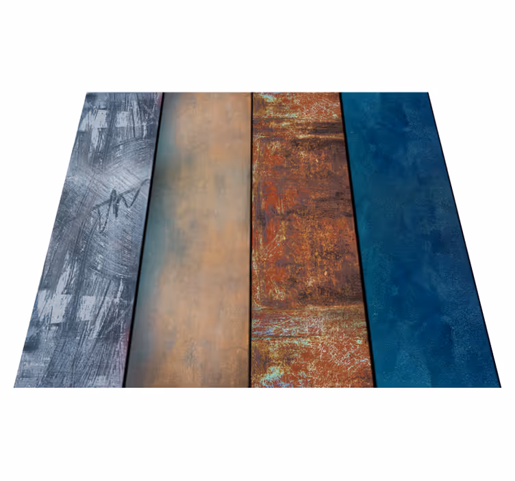 Alfombra vinílica dormitorio paneles texturizados abstractos - TenVinilo