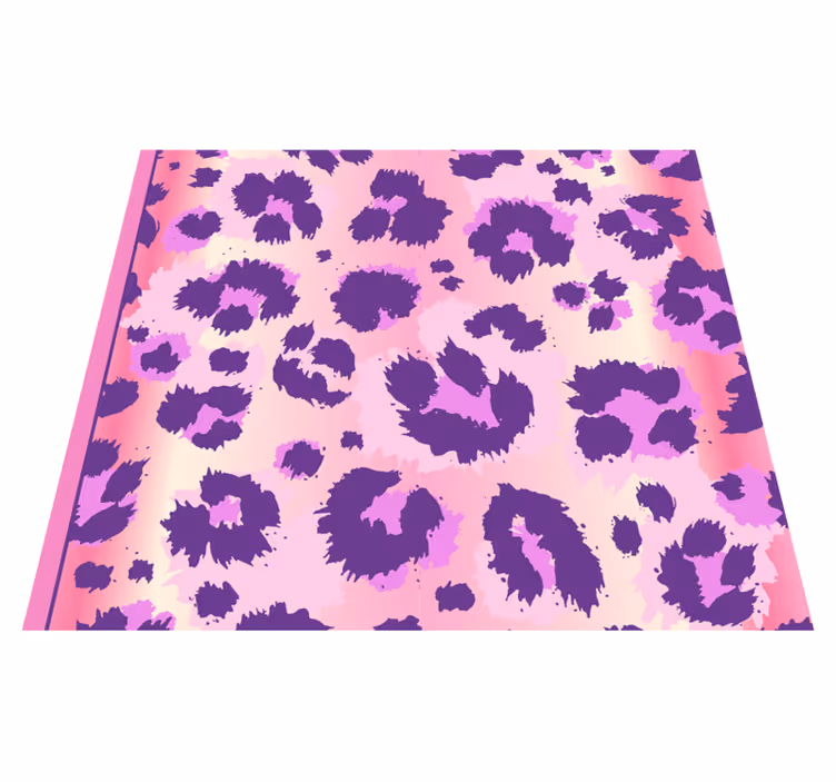 Alfombra vinílica dormitorio piel de leopardo rosa - TenVinilo