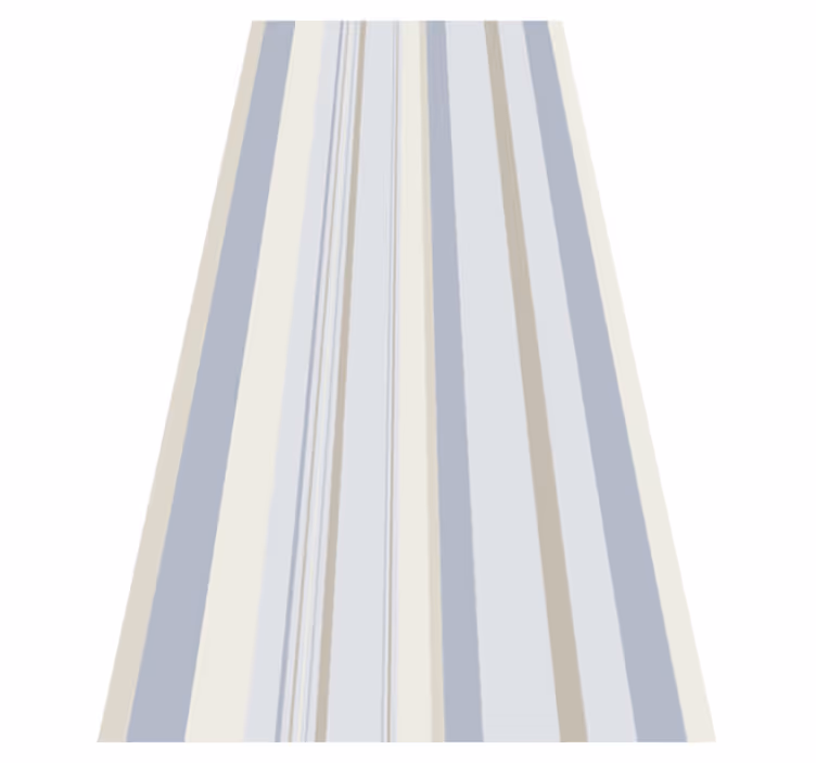 Alfombra vinílica dormitorio rayas azules y beige 80's - TenVinilo