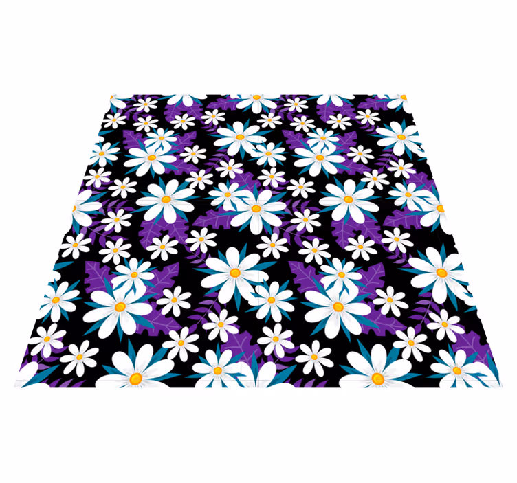 Alfombra vinílica naturaleza exuberante muestra floral - TenVinilo