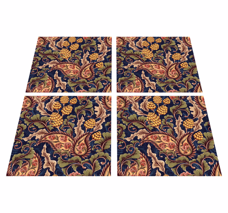 Alfombra vinílica naturaleza motivo floral - TenVinilo
