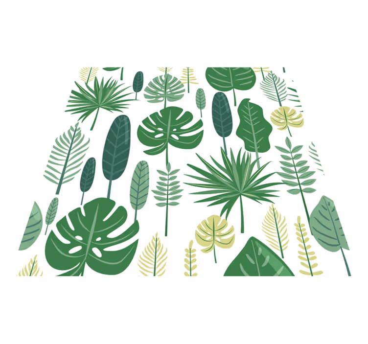 Alfombra vinílica flores monstera - TenVinilo