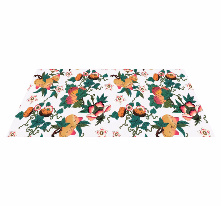 Alfombra vinílica flores estampado floral multicolor - TenVinilo