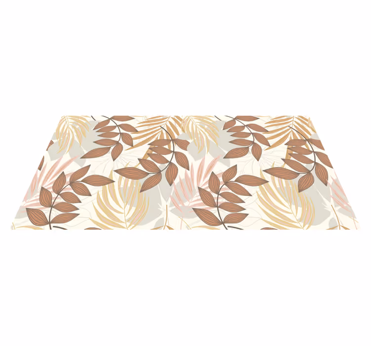 Alfombra vinílica flores inspiración de hojas elegantes - TenVinilo