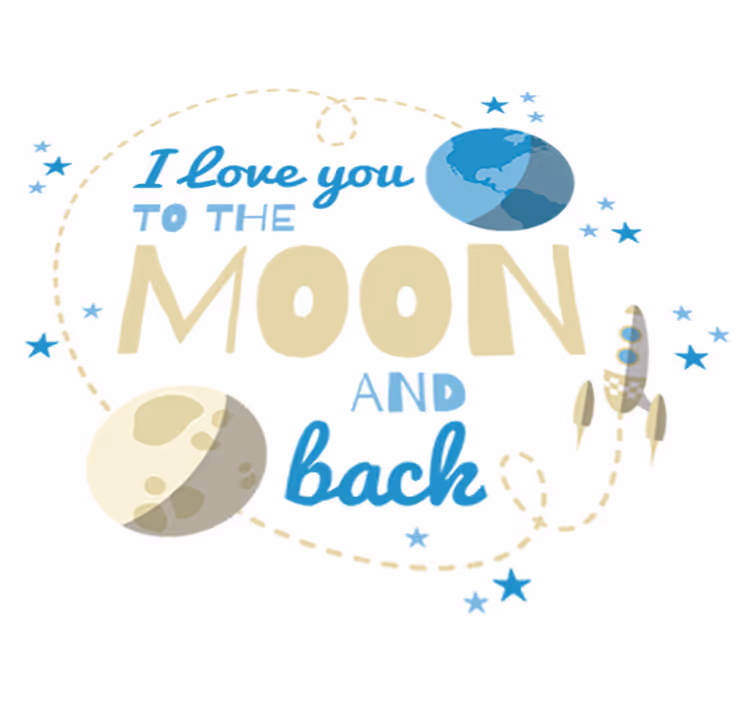 Alfombra vinílica infantil te quiero hasta la luna - TenVinilo