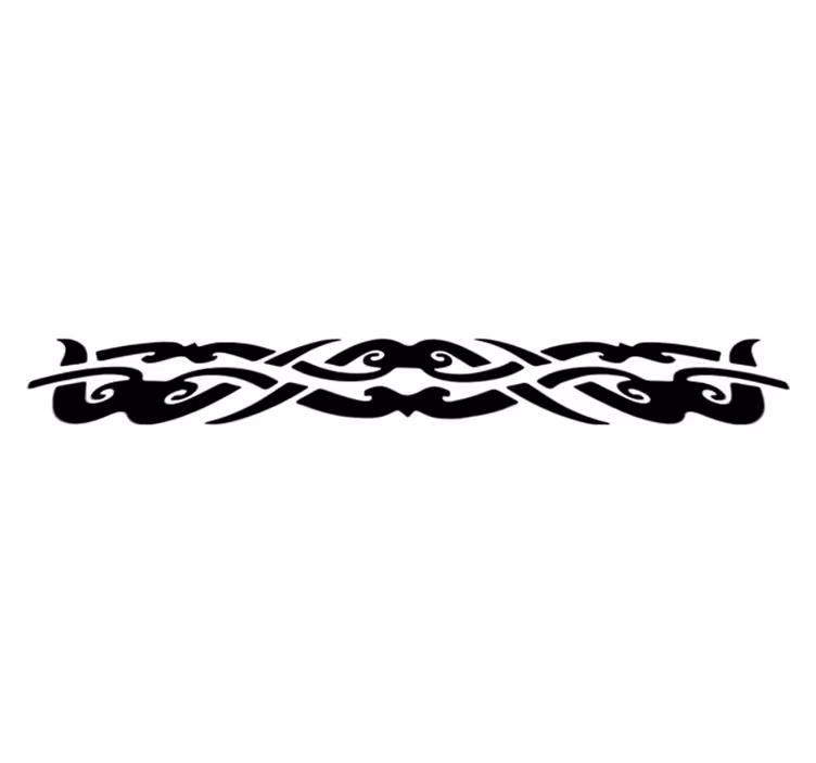 Alfombra vinílica dormitorio diseño tribal monocromo - TenVinilo