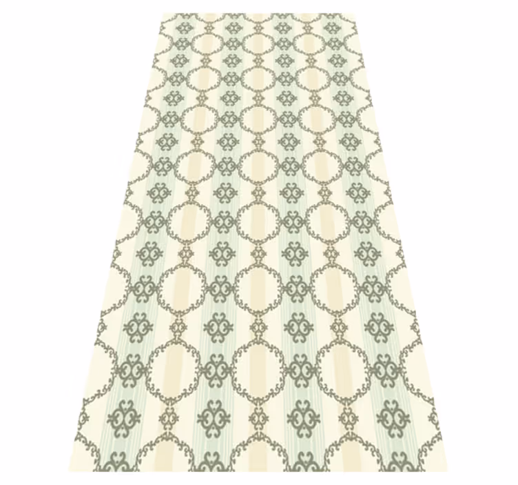 Alfombra vinílica baño patrón floral francés vintage - TenVinilo