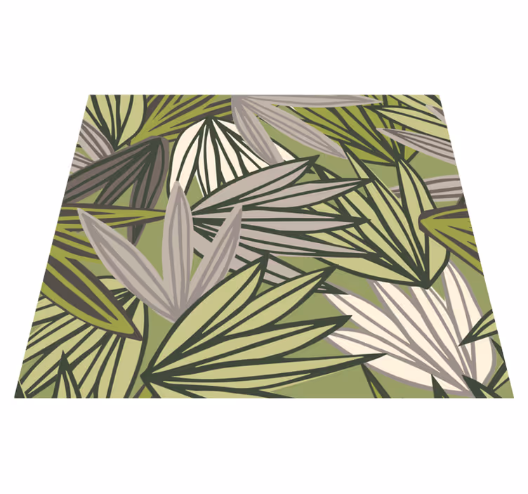 Alfombra vinílica baño selva con árboles sin fruta - TenVinilo