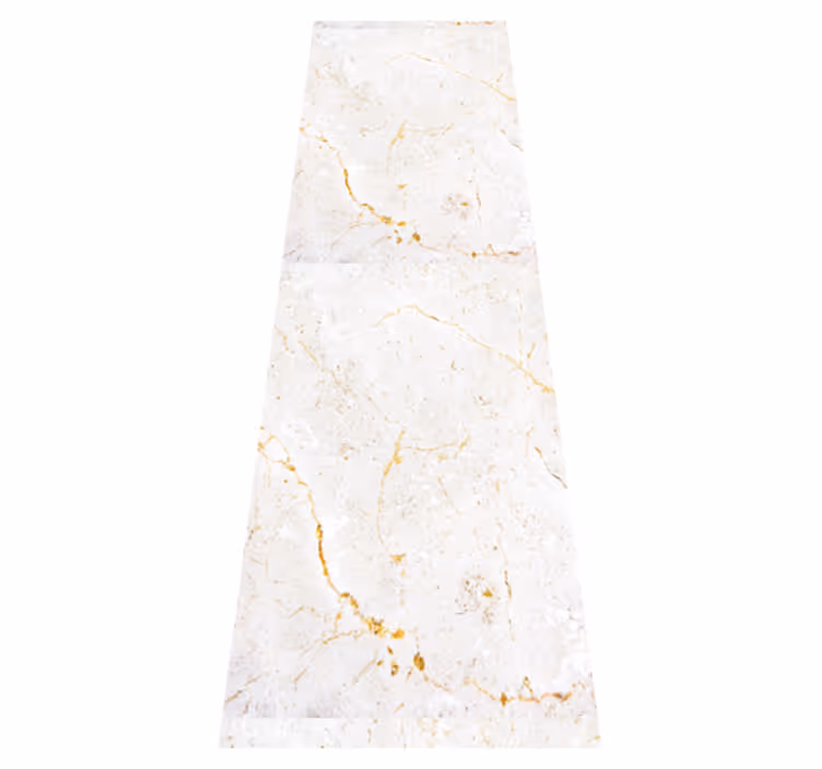 Alfombra vinílica baño mármol gris y dorado - TenVinilo