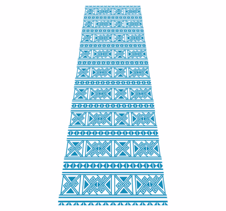 Alfombra vinílica baño patrón azul - TenVinilo