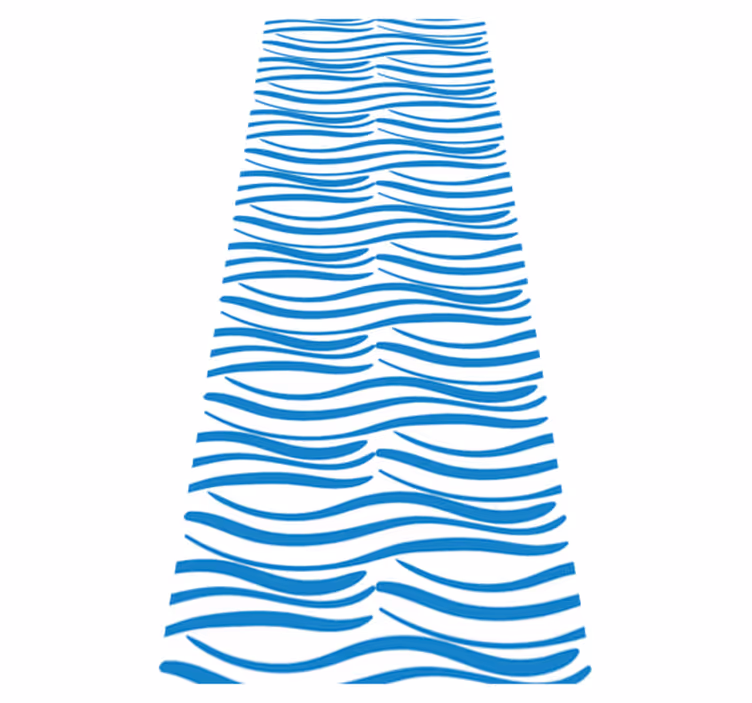 Alfombra vinílica baño patrón de olas pequeñas - TenVinilo