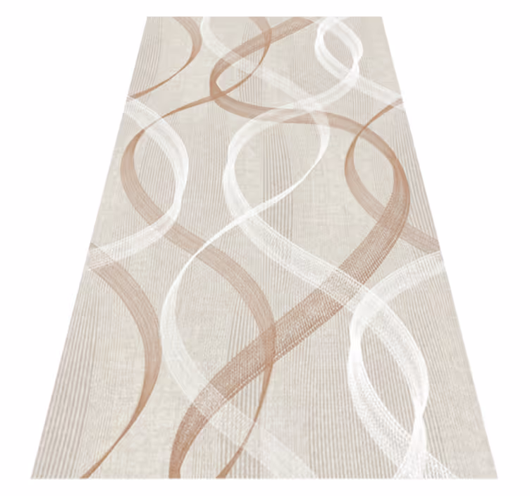 Alfombras vinílicas líneas beige y blancas - TenVinilo