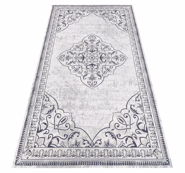 Alfombra pvc efecto persa gris - TenVinilo