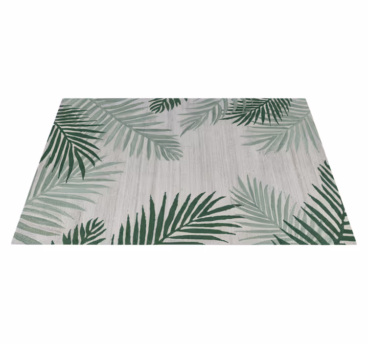 Alfombra para exterior hojas de palma grandes - TenVinilo