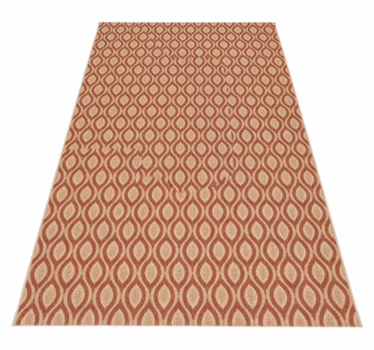 Alfombra para exterior diseño vintage rojo - TenVinilo