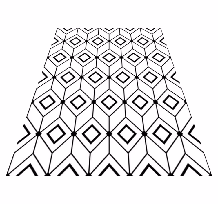 Alfombra vinílica geométrica elementos de diamante moderno - TenVinilo