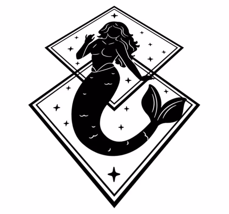 Alfombra vinílica baño pegatina de sirena - TenVinilo