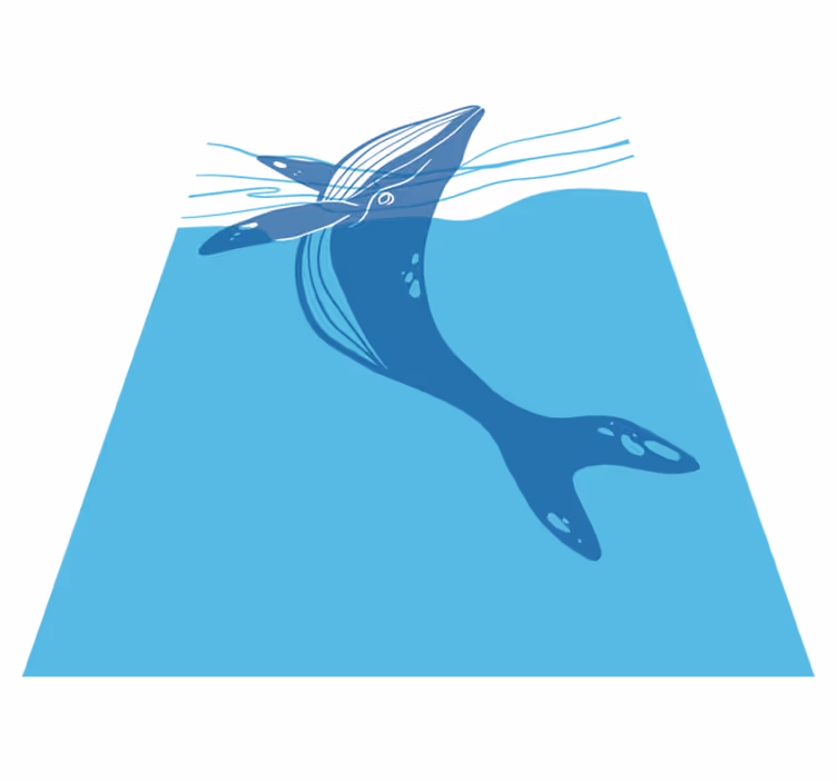 Alfombra vinílica baño adhesivos de ballena - TenVinilo