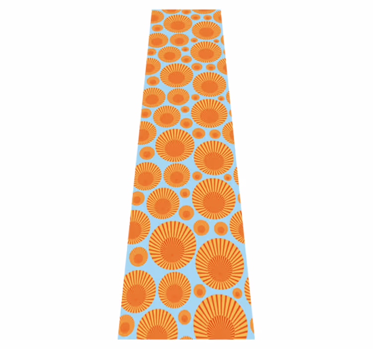Alfombra vinílica cocina 70's sol radiante nevera - TenVinilo