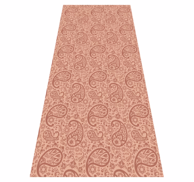Alfombra vinílica cocina patrón paisley - TenVinilo