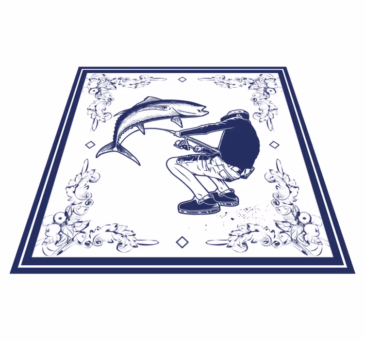 Alfombra vinílica cocina pescador - TenVinilo