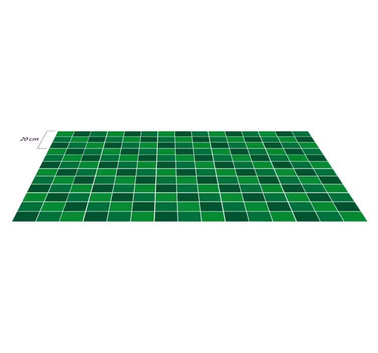 Alfombra vinílica cocina ladrillo verde - TenVinilo