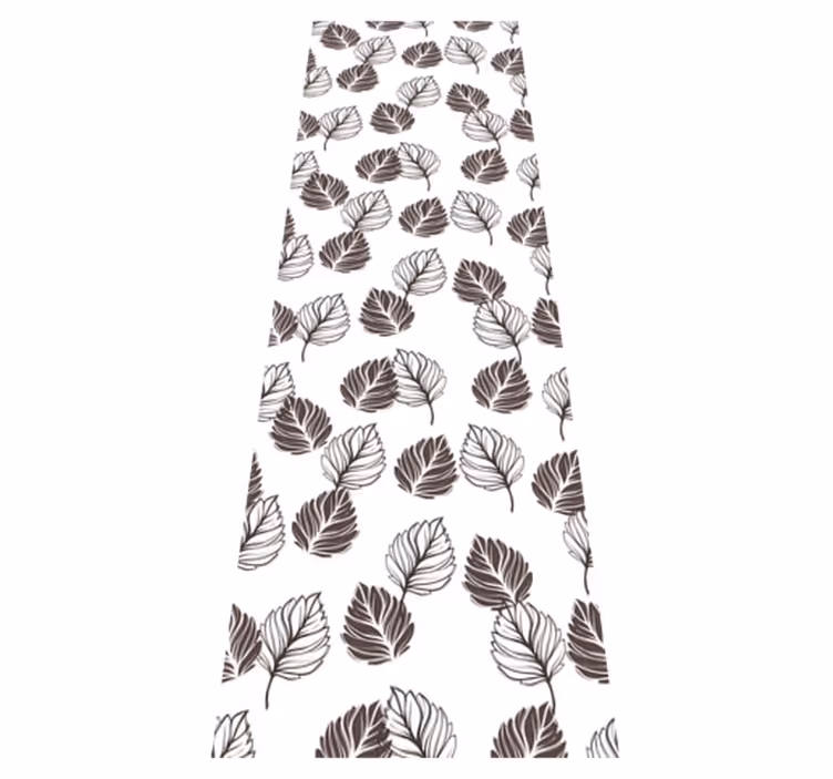 Alfombra vinílica cocina hoja gris estilo kinfolk - TenVinilo