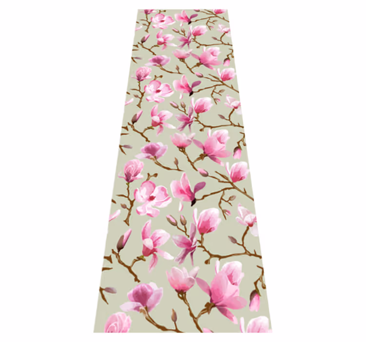 Alfombra vinílica dormitorio hermosa magnolia púrpura - TenVinilo