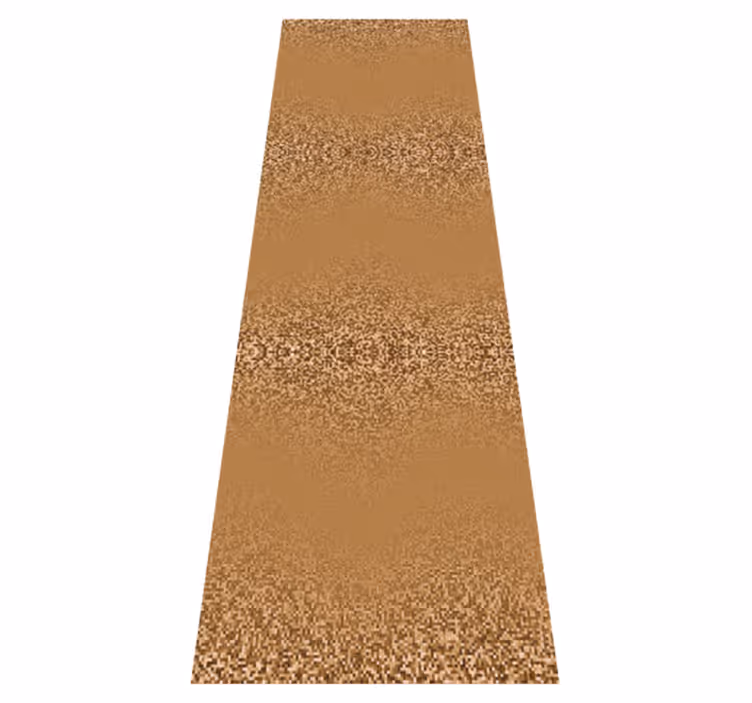 Alfombra vinílica dormitorio diseño retro marrón con puntos - TenVinilo