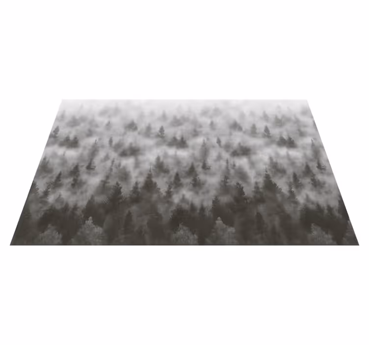 Alfombra vinílica dormitorio montaña mística nebulosa 3d - TenVinilo
