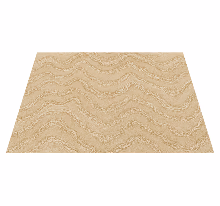 Alfombra vinílica dormitorio efecto mármol beige y oro - TenVinilo