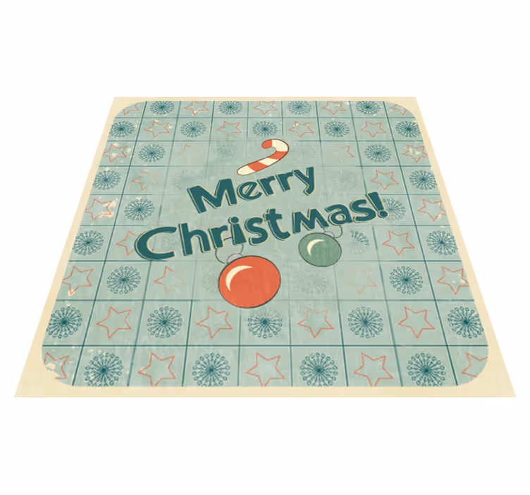 Alfombra vinílica dormitorio cartel feliz navidad - TenVinilo