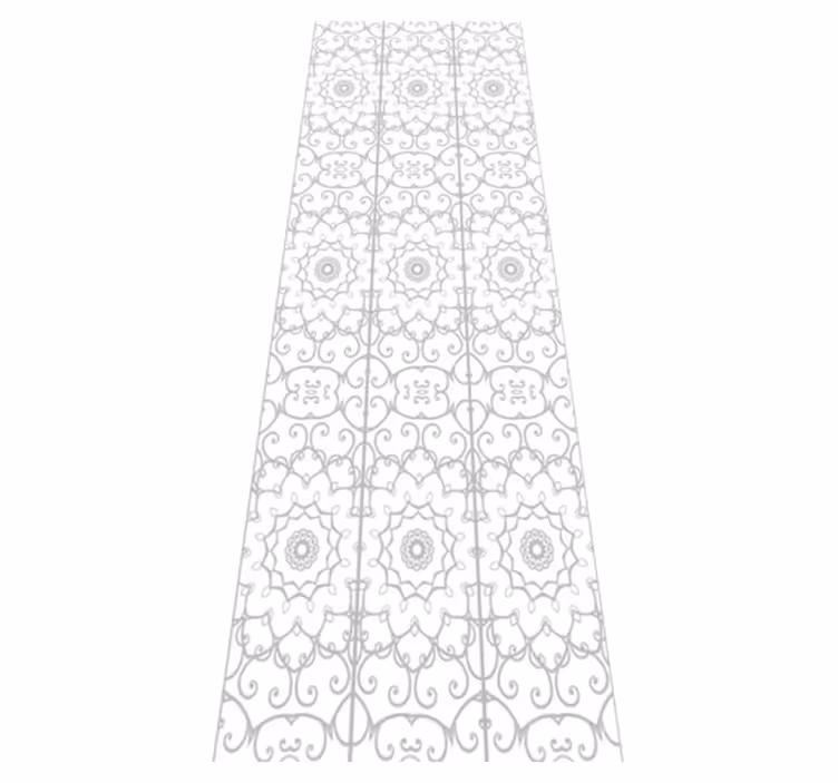 Alfombra vinílica oficina diseño floral - TenVinilo