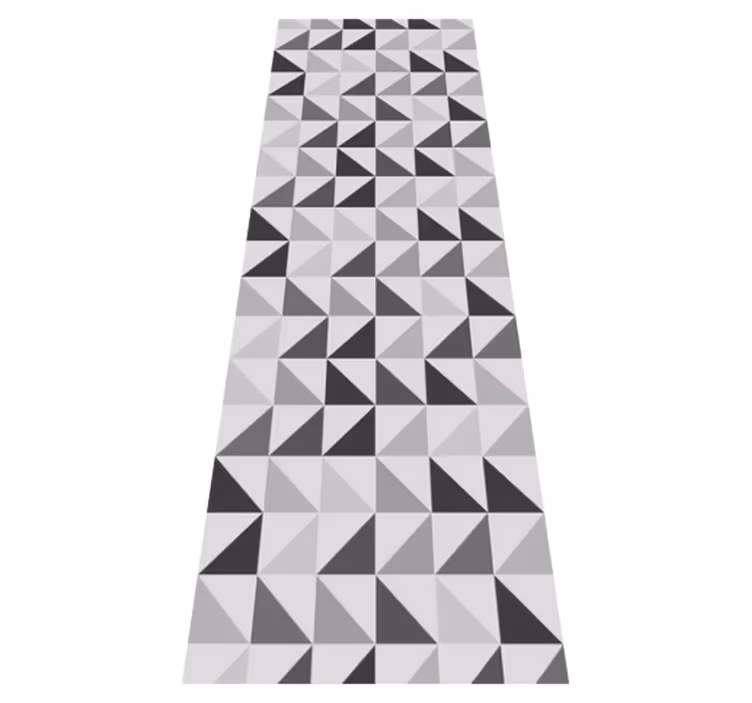 Alfombra vinílica oficina triángulos geométricos - TenVinilo
