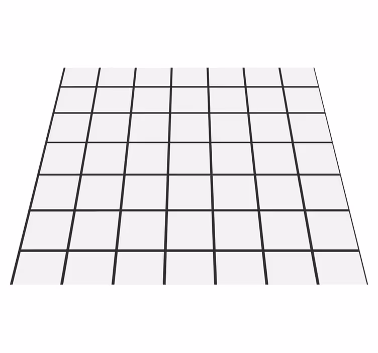 Alfombra vinílica dormitorio tablero ajedrez irregular - TenVinilo