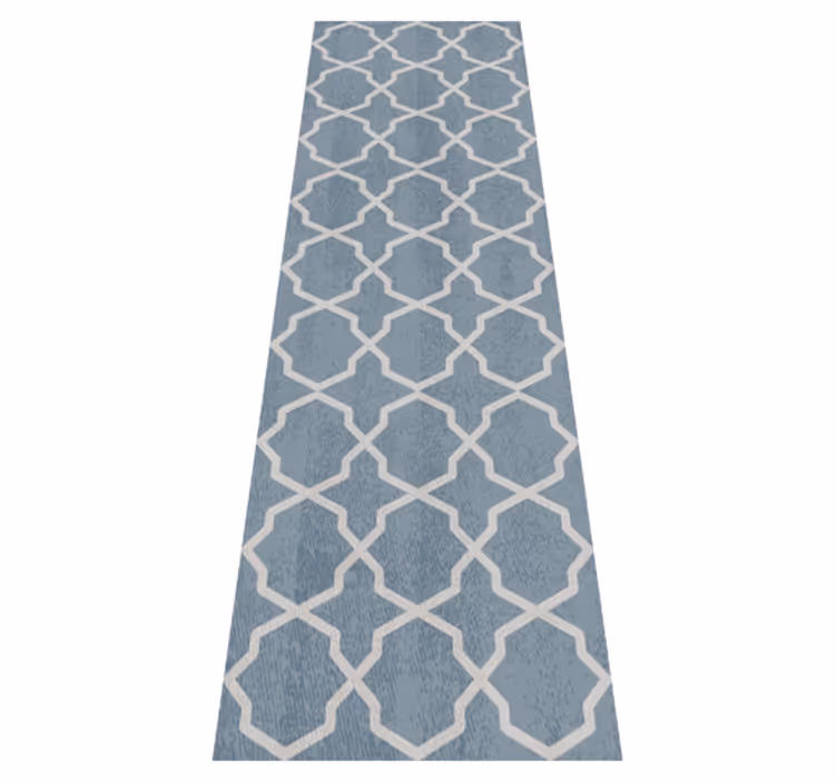 Alfombra vinílica dormitorio patrón hamptons gris - TenVinilo